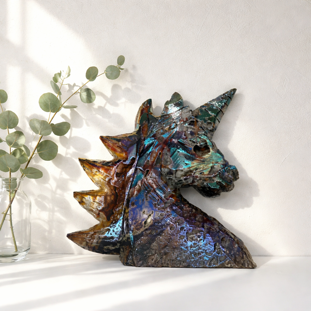 unicorn figur i Aura Agat