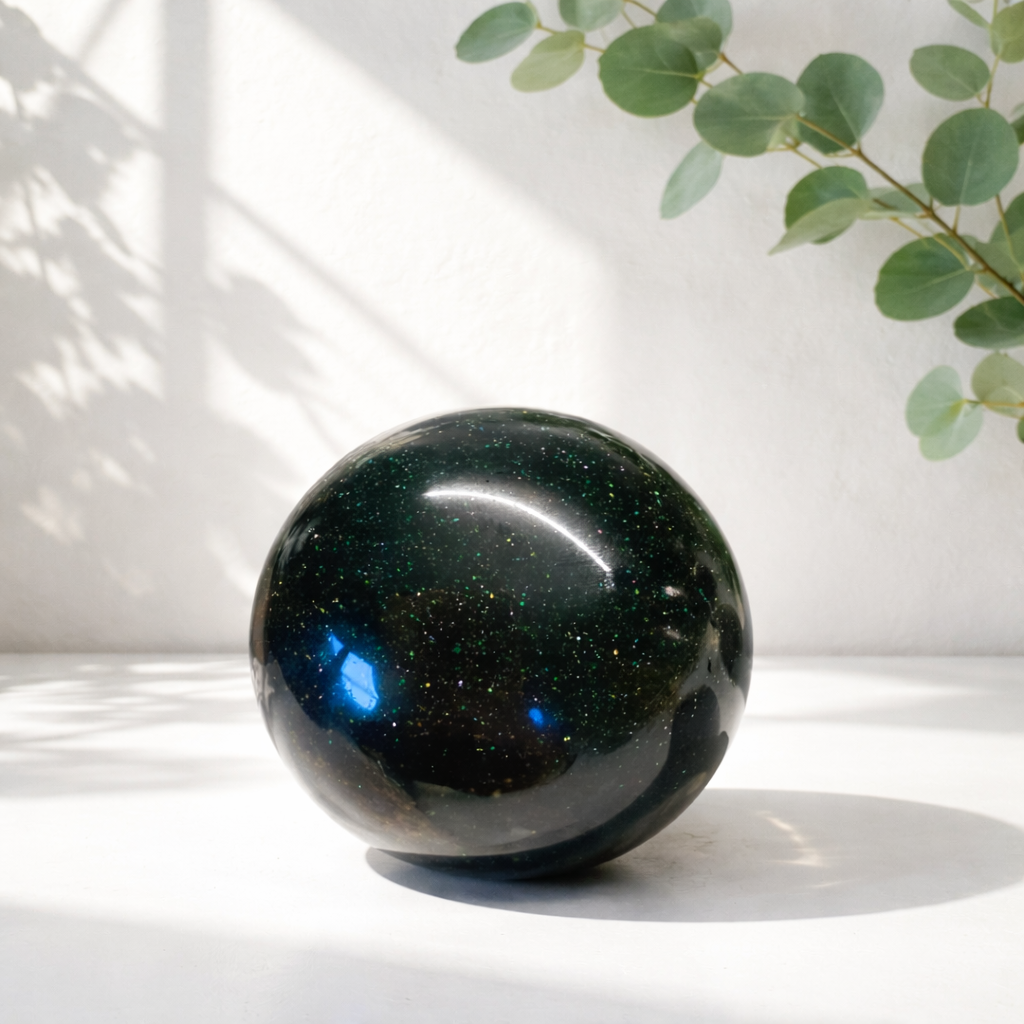 Grøn Goldstone kugle — også kaldt “green Sandstone”