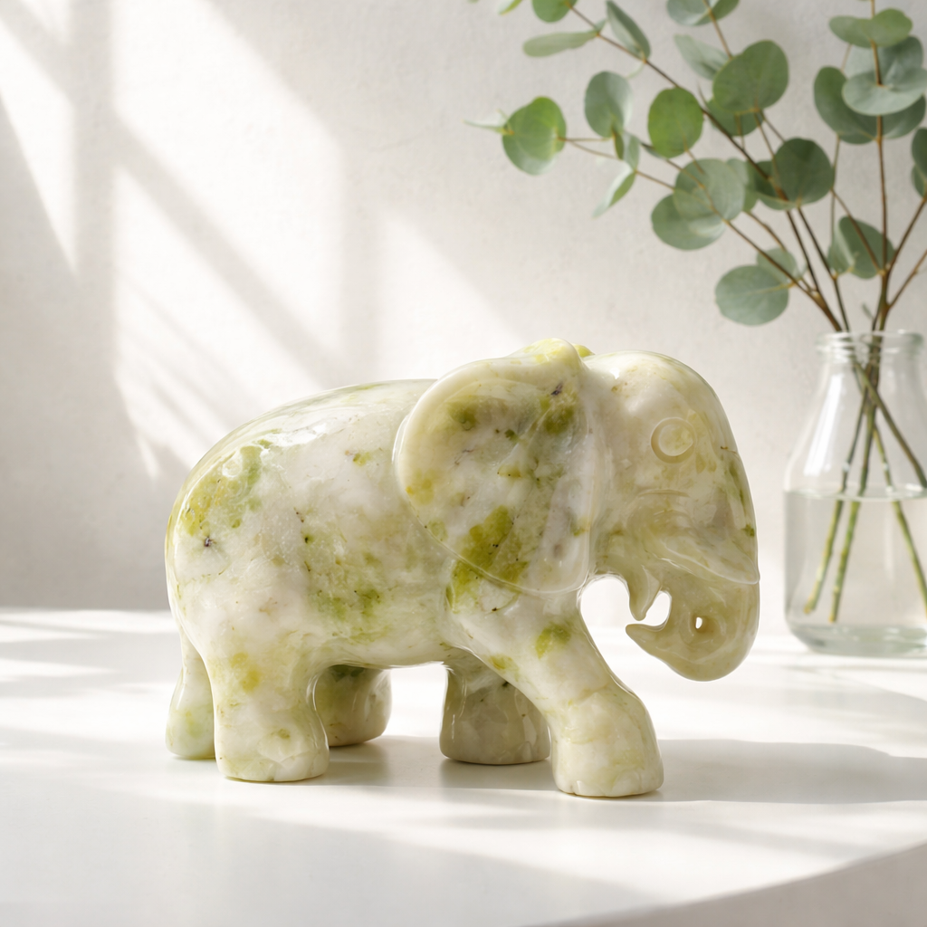 Green Onyx Elephant